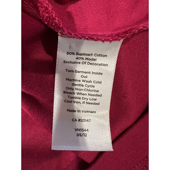 Talbots Lot Of 2 Pink & Ivory Cotton Rhinestone Button Boat Neck Knit Top Petite - Picture 7 of 14